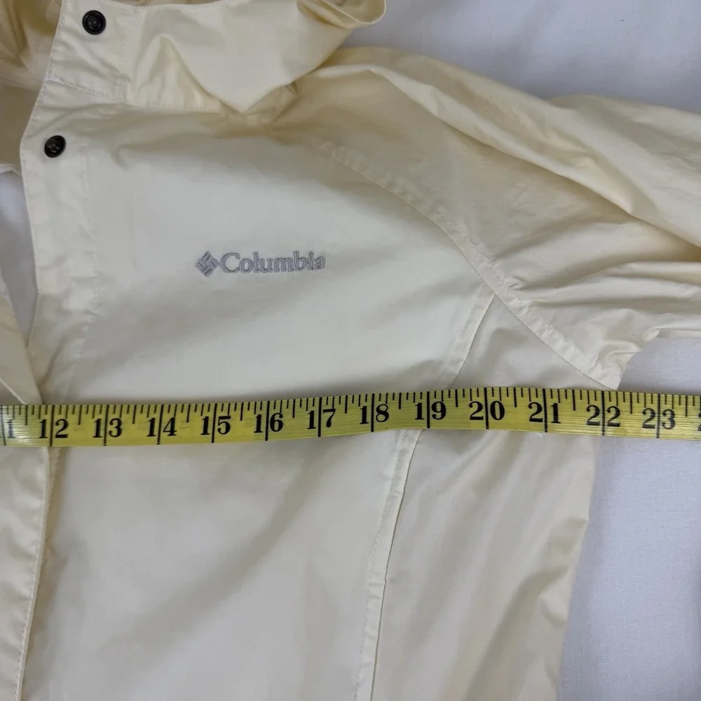 Columbia Women's Pale Yellow Trench Rain Jacket Size Large‎